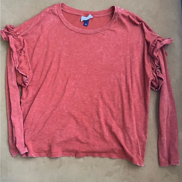 Universal Thread Long sleeve T-shirt with ruffle on sleeves - Picture 2 of 6